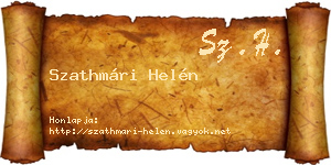 Szathmári Helén névjegykártya